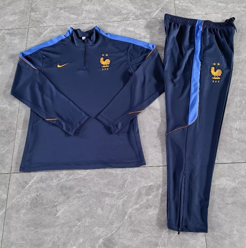 AAA(Thailand) France 2026 Dark Blue Soccer Tracksuit 03