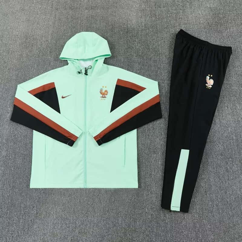 AAA(Thailand) France 2026 Green Soccer Tracksuit 02
