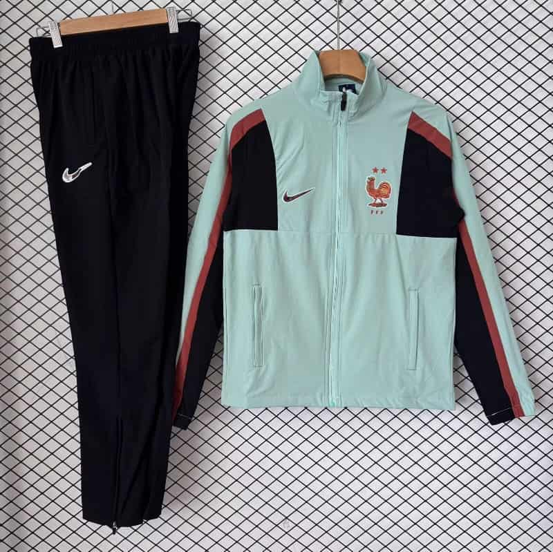 AAA(Thailand) France 2026 Green Soccer Tracksuit 03 AAA(Thailand) France 2026 Green Soccer Tracksuit 03