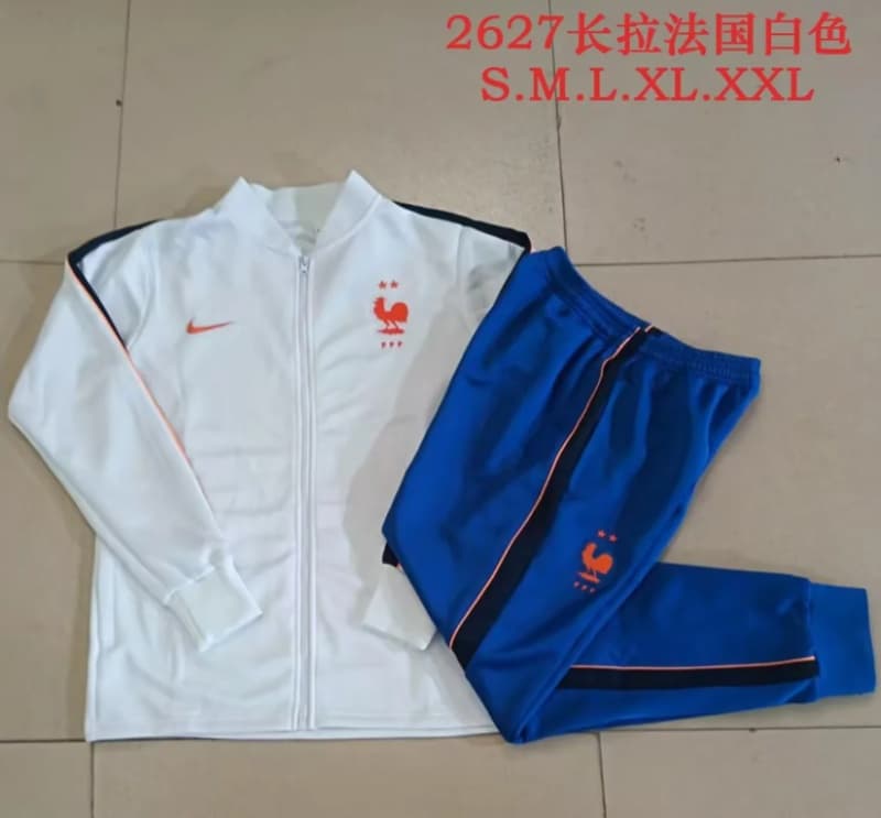 AAA(Thailand) France 2026 White Soccer Tracksuit 02 AAA(Thailand) France 2026 White Soccer Tracksuit 02