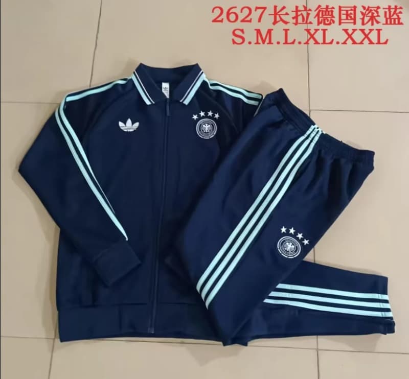 AAA(Thailand) Germany 2026 Dark Blue Soccer Tracksuit AAA(Thailand) Germany 2026 Dark Blue Soccer Tracksuit