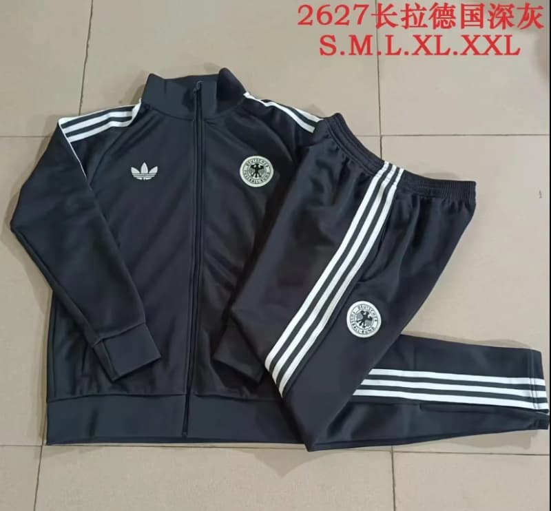 AAA(Thailand) Germany 2026 Dark Grey Soccer Tracksuit AAA(Thailand) Germany 2026 Dark Grey Soccer Tracksuit