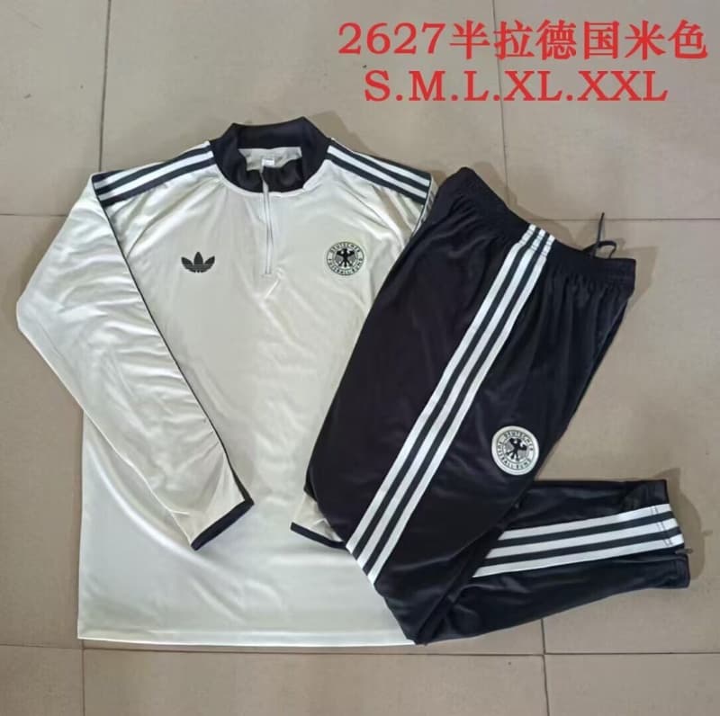 AAA(Thailand) Germany 2026 Light Yellow Soccer Tracksuit 02 AAA(Thailand) Germany 2026 Light Yellow Soccer Tracksuit 02
