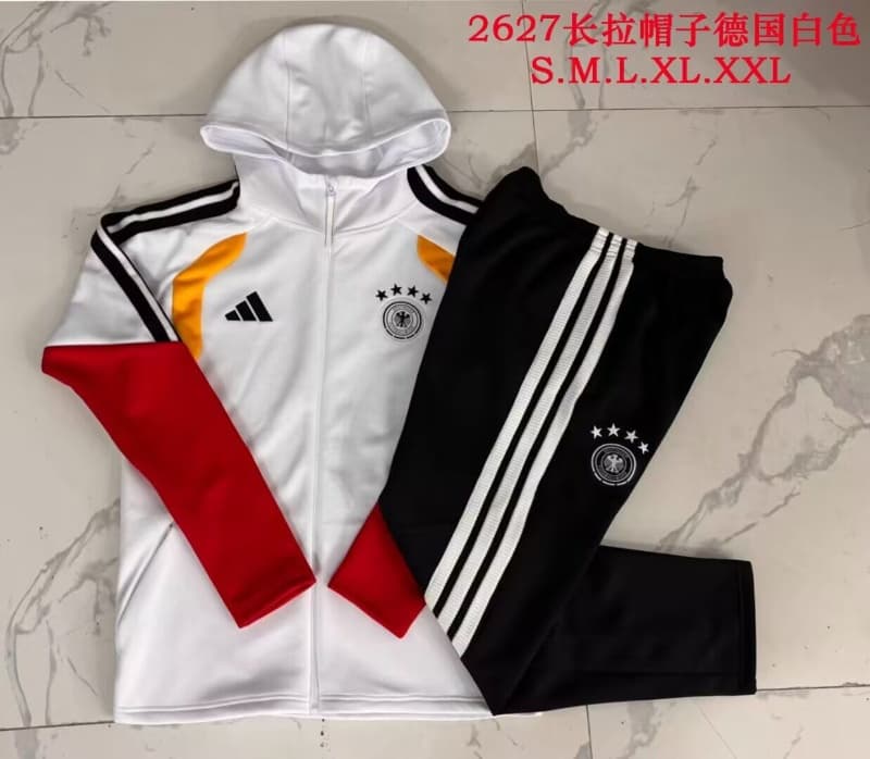 AAA(Thailand) Germany 2026 White Soccer Tracksuit 04 AAA(Thailand) Germany 2026 White Soccer Tracksuit 04