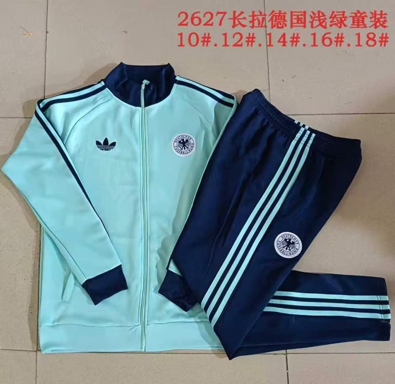 Germany 2026 Kids Green Soccer Tracksuit