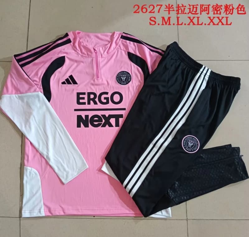 AAA(Thailand) Inter Miami 2026 Pink Soccer Tracksuit 02