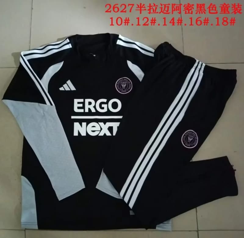 Inter Miami 2026 Kids Black Soccer Tracksuit 02
