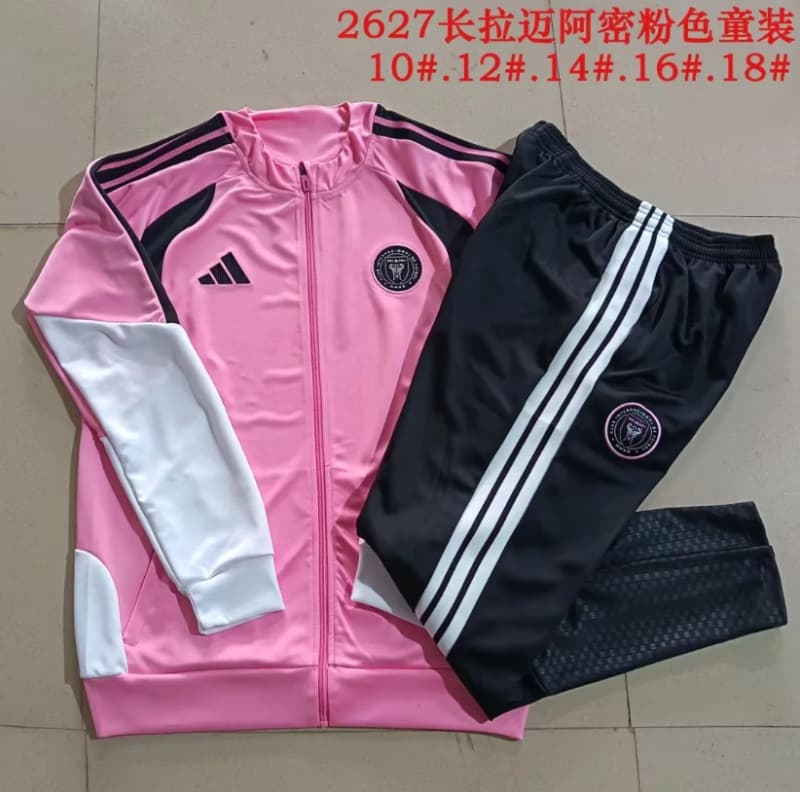 Inter Miami 2026 Kids Pink Soccer Tracksuit Inter Miami 2026 Kids Pink Soccer Tracksuit