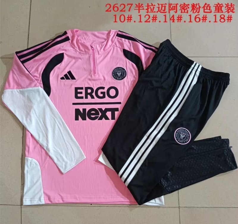 Inter Miami 2026 Kids Pink Soccer Tracksuit 02