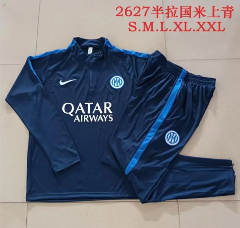AAA(Thailand) Inter Milan 26/27 Dark Blue Soccer Tracksuit AAA(Thailand) Inter Milan 26/27 Dark Blue Soccer Tracksuit