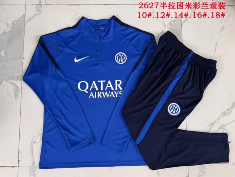 Inter Milan 26/27 Kids Blue Soccer Tracksuit Inter Milan 26/27 Kids Blue Soccer Tracksuit