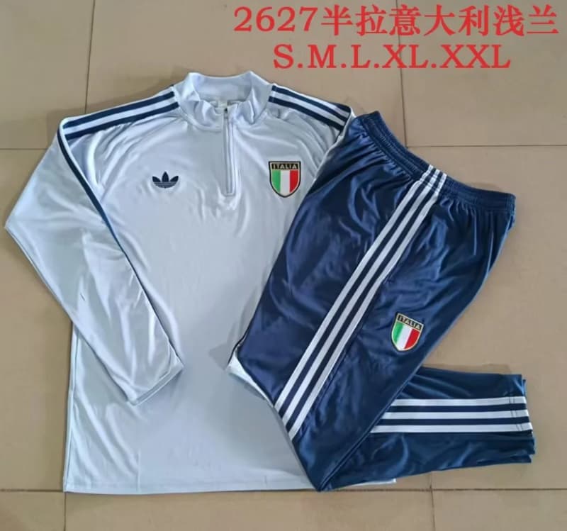 AAA(Thailand) Italy 2026 Light Blue Soccer Tracksuit AAA(Thailand) Italy 2026 Light Blue Soccer Tracksuit