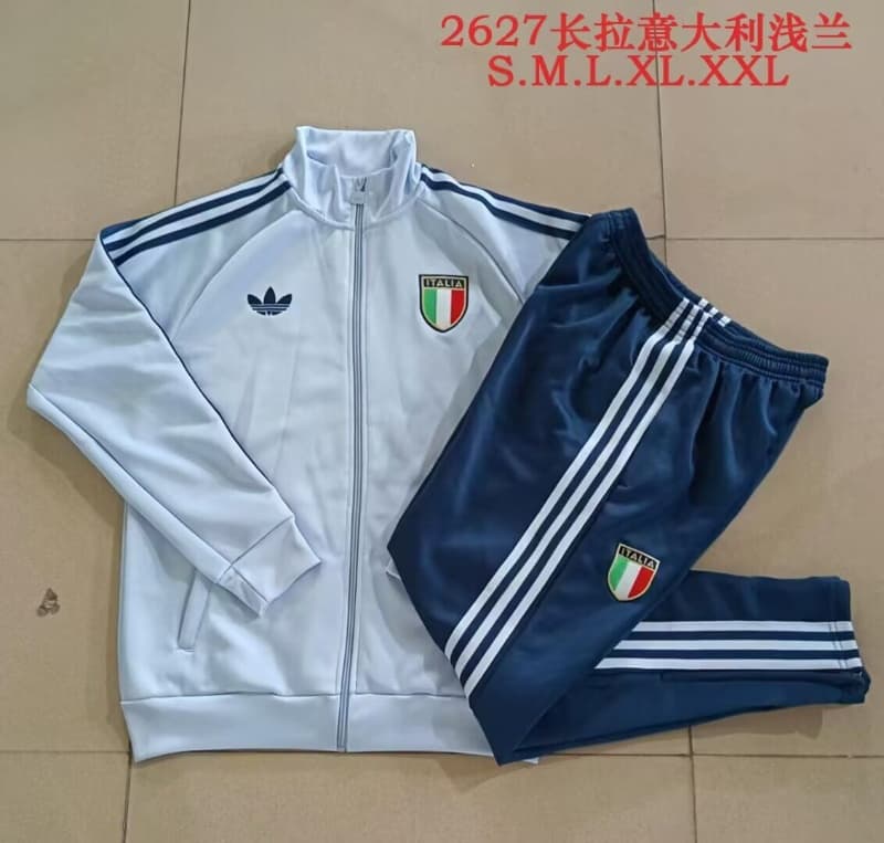 AAA(Thailand) Italy 2026 Light Blue Soccer Tracksuit 02 AAA(Thailand) Italy 2026 Light Blue Soccer Tracksuit 02