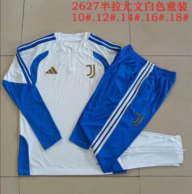 Juventus 26/27 Kids White Soccer Tracksuit Juventus 26/27 Kids White Soccer Tracksuit