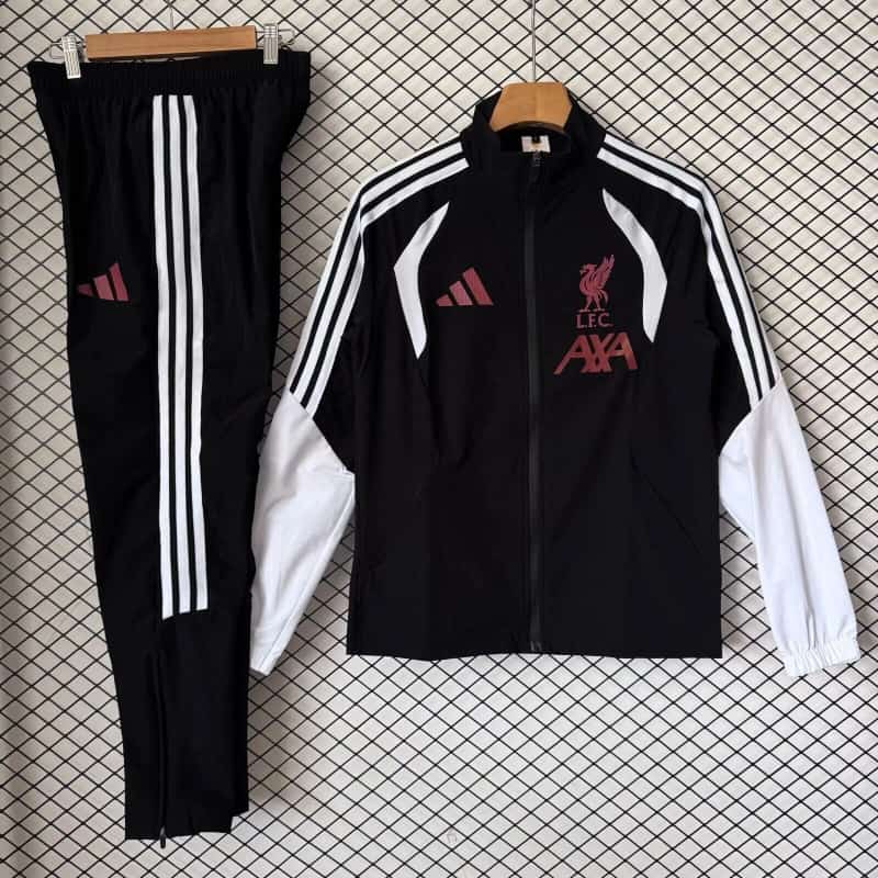 AAA(Thailand) Liverpool 26/27 Black Soccer Windbreaker Tracksuit 03 AAA(Thailand) Liverpool 26/27 Black Soccer Windbreaker Tracksuit 03