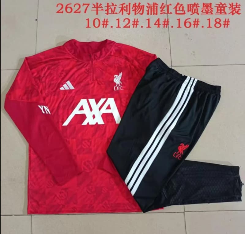 Liverpool 26/27 Kids Red Soccer Tracksuit Liverpool 26/27 Kids Red Soccer Tracksuit