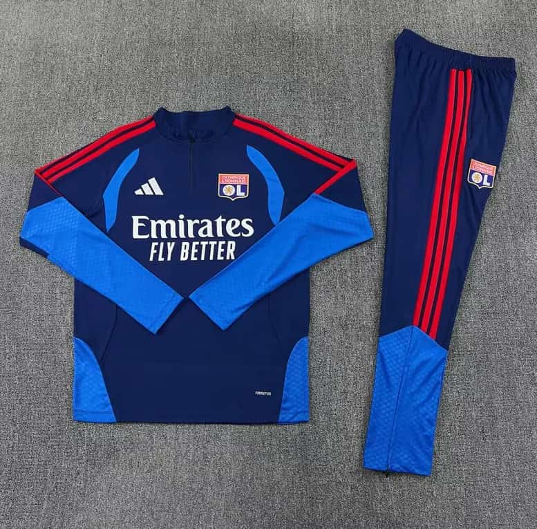 AAA(Thailand) Lyon 26/27 Dark Blue Soccer Tracksuit AAA(Thailand) Lyon 26/27 Dark Blue Soccer Tracksuit