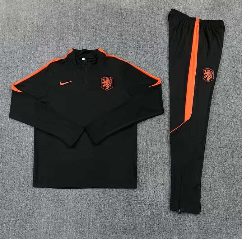 AAA(Thailand) Netherlands 2026 Black Soccer Tracksuit