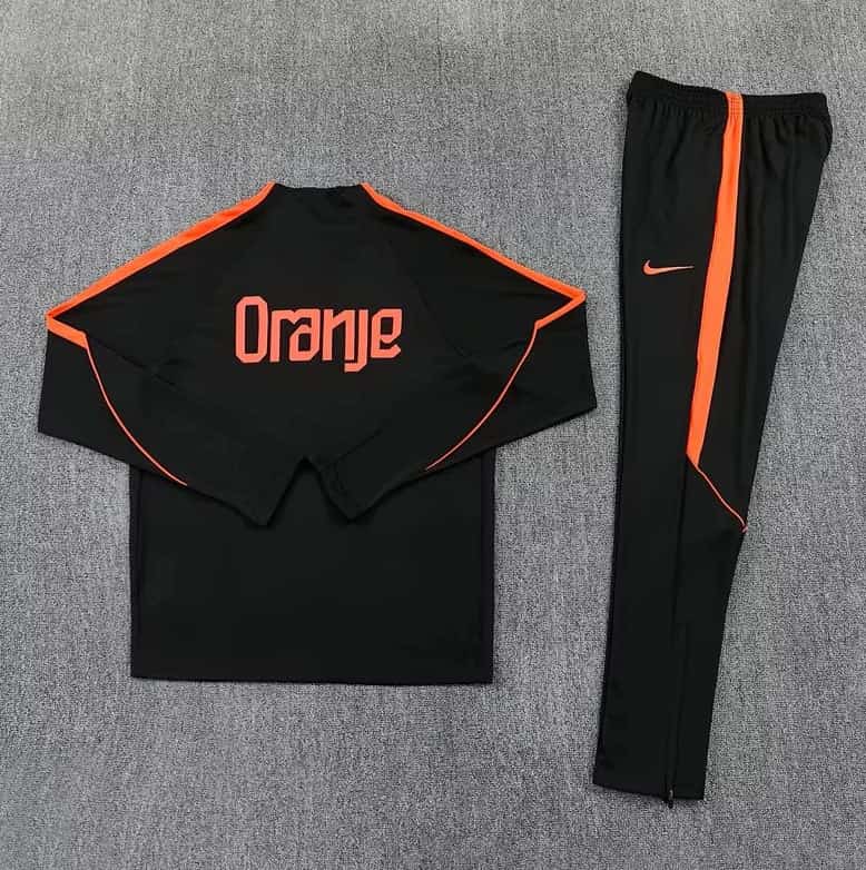 AAA(Thailand) Netherlands 2026 Black Soccer Tracksuit