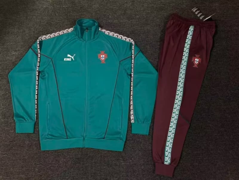 AAA(Thailand) Portugal 2026 Green Soccer Tracksuit 02