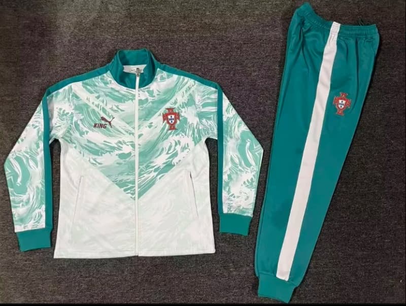 AAA(Thailand) Portugal 2026 White Soccer Tracksuit 03