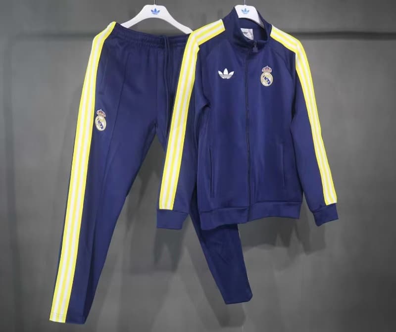 AAA(Thailand) Real Madrid 26/27 Dark Blue Soccer Tracksuit AAA(Thailand) Real Madrid 26/27 Dark Blue Soccer Tracksuit