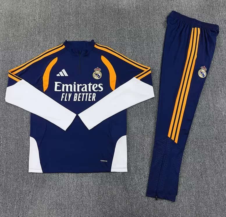 AAA(Thailand) Real Madrid 26/27 Dark Blue Soccer Tracksuit 02 AAA(Thailand) Real Madrid 26/27 Dark Blue Soccer Tracksuit 02