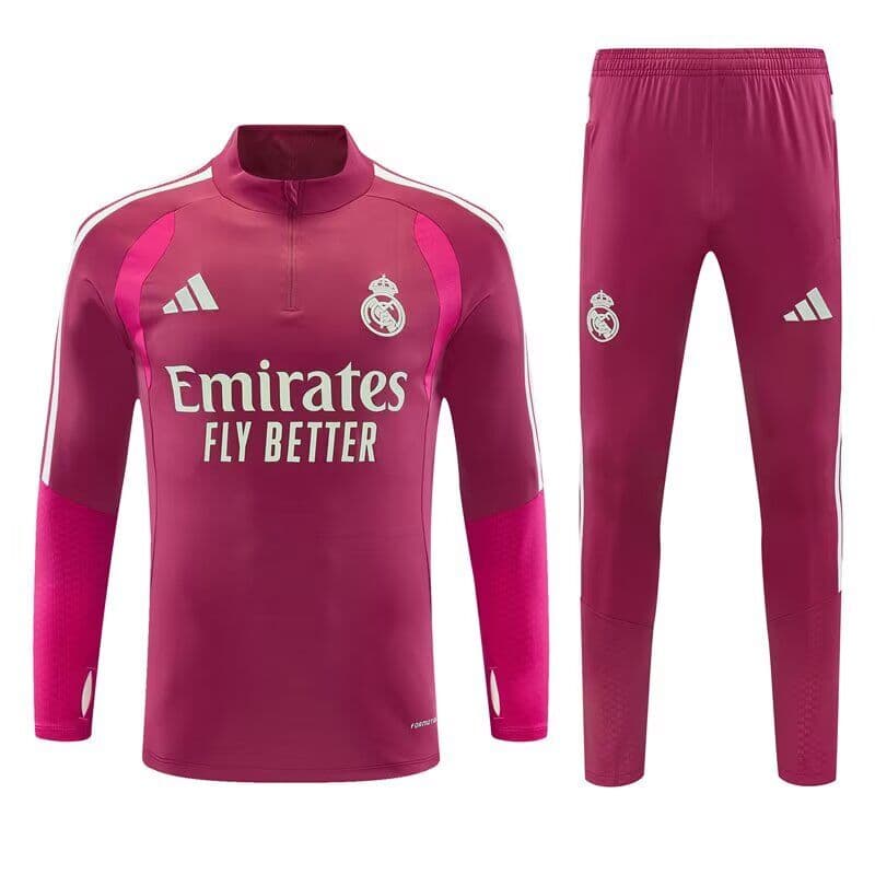 AAA(Thailand) Real Madrid 26/27 Pink Soccer Tracksuit AAA(Thailand) Real Madrid 26/27 Pink Soccer Tracksuit