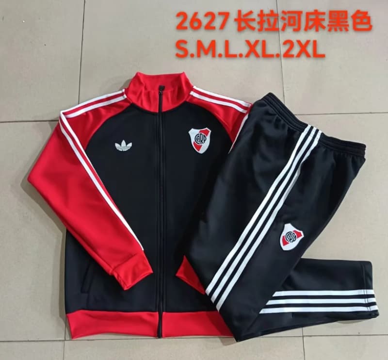 AAA(Thailand) River Plate 2026 Black Soccer Tracksuit AAA(Thailand) River Plate 2026 Black Soccer Tracksuit
