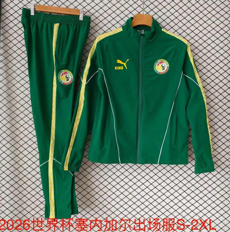 AAA(Thailand) Senegal 2026 Green Soccer Windbreaker Tracksuit 05 AAA(Thailand) Senegal 2026 Green Soccer Windbreaker Tracksuit 05