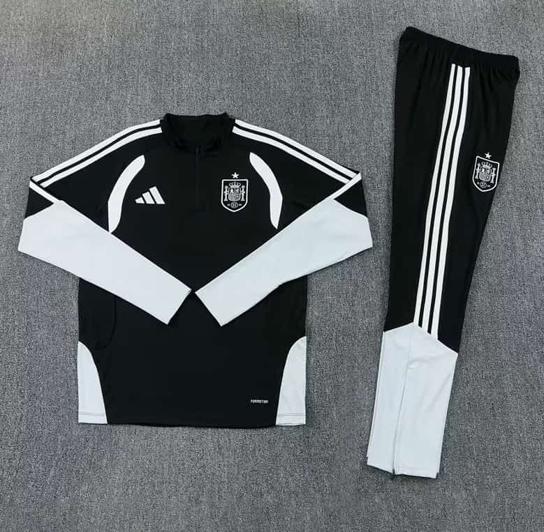 AAA(Thailand) Spain 2026 Black Soccer Tracksuit AAA(Thailand) Spain 2026 Black Soccer Tracksuit