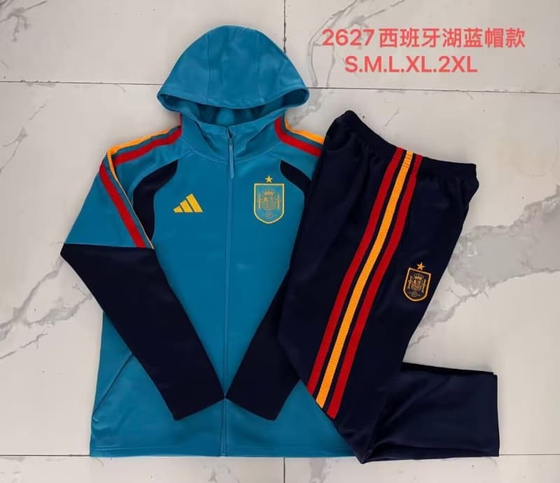 AAA(Thailand) Spain 2026 Blue Soccer Tracksuit 04 AAA(Thailand) Spain 2026 Blue Soccer Tracksuit 04