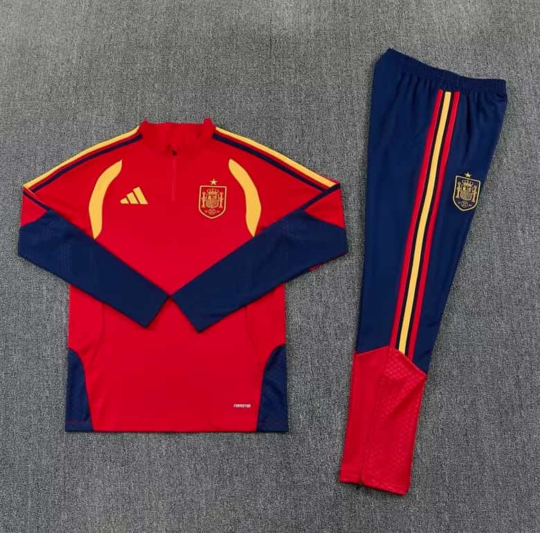 AAA(Thailand) Spain 2026 Red Soccer Tracksuit 02