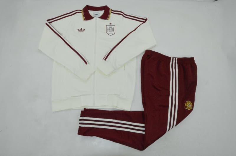 AAA(Thailand) Spain 2026 White Soccer Tracksuit 02 AAA(Thailand) Spain 2026 White Soccer Tracksuit 02