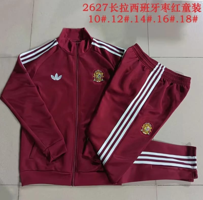 Spain 2026 Kids Red Soccer Tracksuit 03 Spain 2026 Kids Red Soccer Tracksuit 03