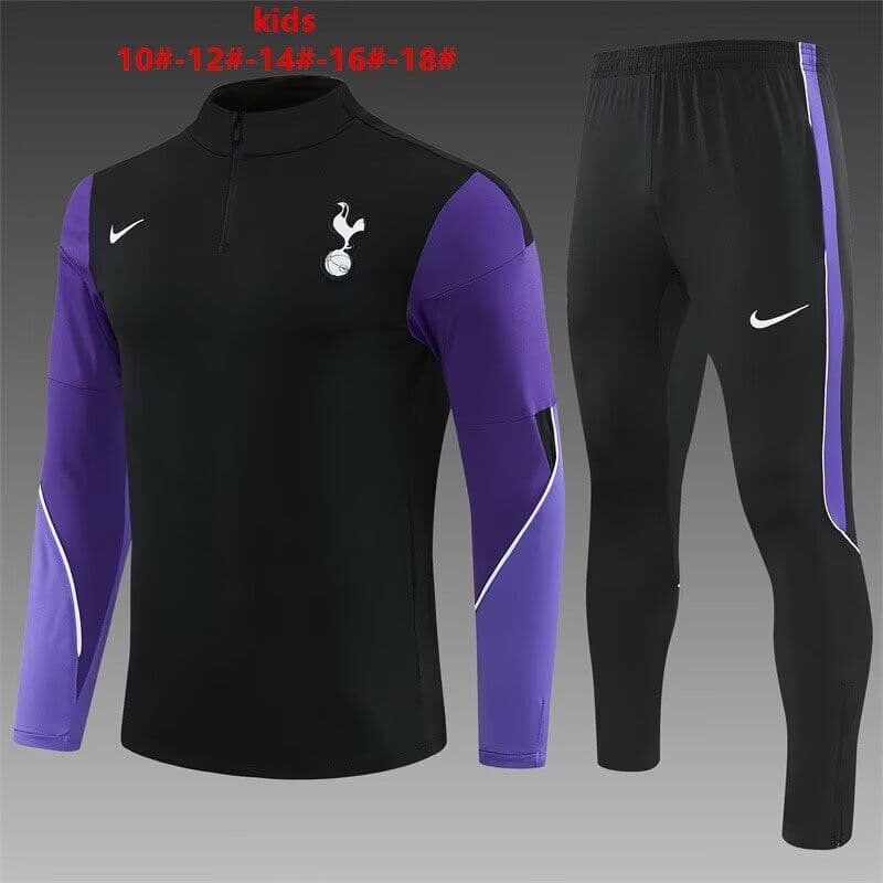 Tottenham Hotspur 26/27 Kids Black Soccer Tracksuit Tottenham Hotspur 26/27 Kids Black Soccer Tracksuit