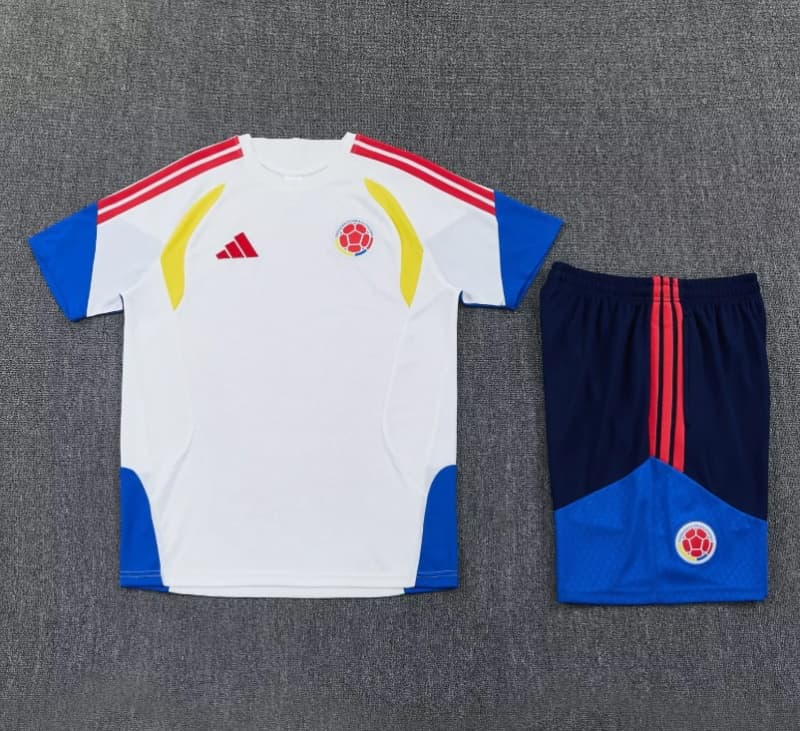 AAA(Thailand) Colombia 2026 White Soccer Training Sets 02