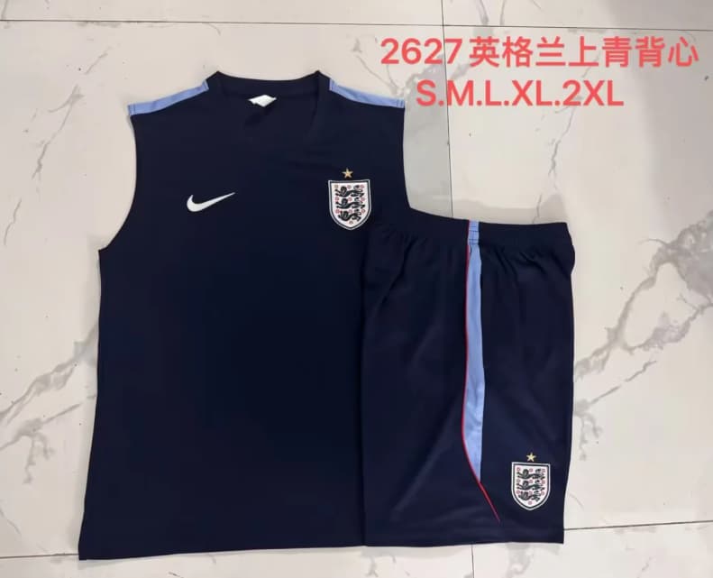 AAA(Thailand) England 2026 Dark Blue Soccer Training Sets 02