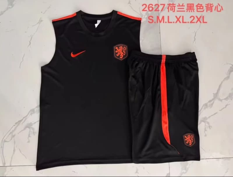 AAA(Thailand) Netherlands 2026 Black Soccer Training Sets 02