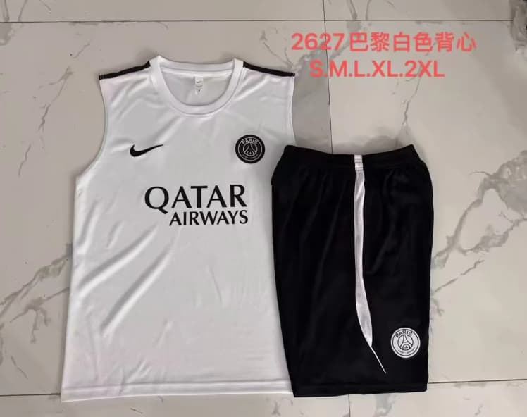 AAA(Thailand) Paris St German 26/27 White Soccer Training Sets AAA(Thailand) Paris St German 26/27 White Soccer Training Sets
