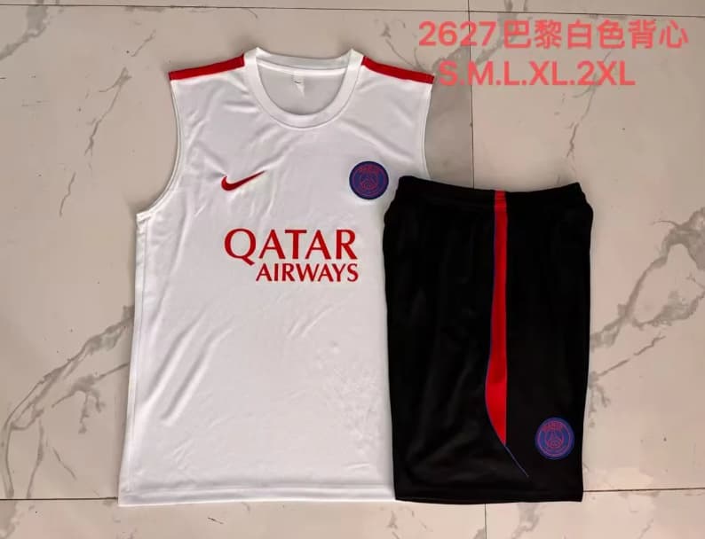 AAA(Thailand) Paris St German 26/27 White Soccer Training Sets 02