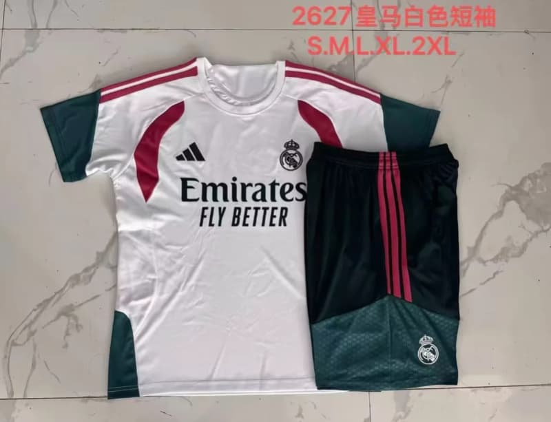 AAA(Thailand) Real Madrid 26/27 White Soccer Training Sets 02 AAA(Thailand) Real Madrid 26/27 White Soccer Training Sets 02