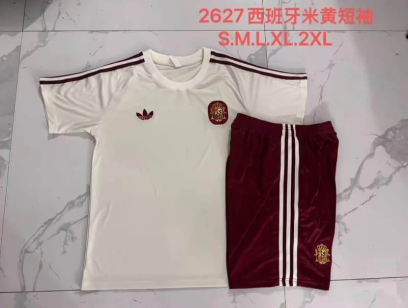 AAA(Thailand) Spain 2026 Light Yellow Soccer Training Sets 02 AAA(Thailand) Spain 2026 Light Yellow Soccer Training Sets 02