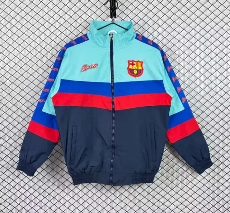 AAA(Thailand) Barcelona 1996/97 Green Soccer Windbreaker AAA(Thailand) Barcelona 1996/97 Green Soccer Windbreaker