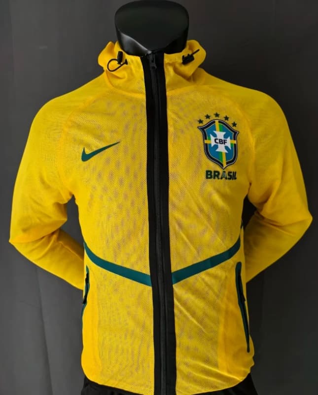 AAA(Thailand) Brazil 2026 Yellow Soccer Windbreaker 02