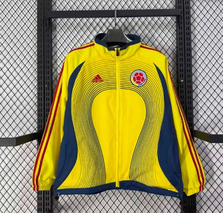AAA(Thailand) Colombia 2026 Yellow Soccer Windbreaker AAA(Thailand) Colombia 2026 Yellow Soccer Windbreaker