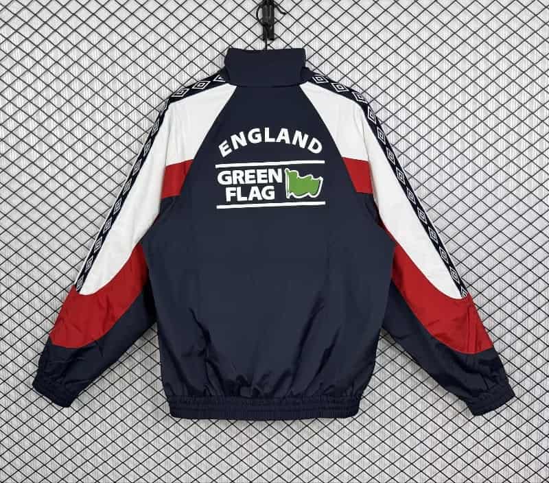 AAA(Thailand) England 2026 Dark Blue Soccer Windbreaker 02