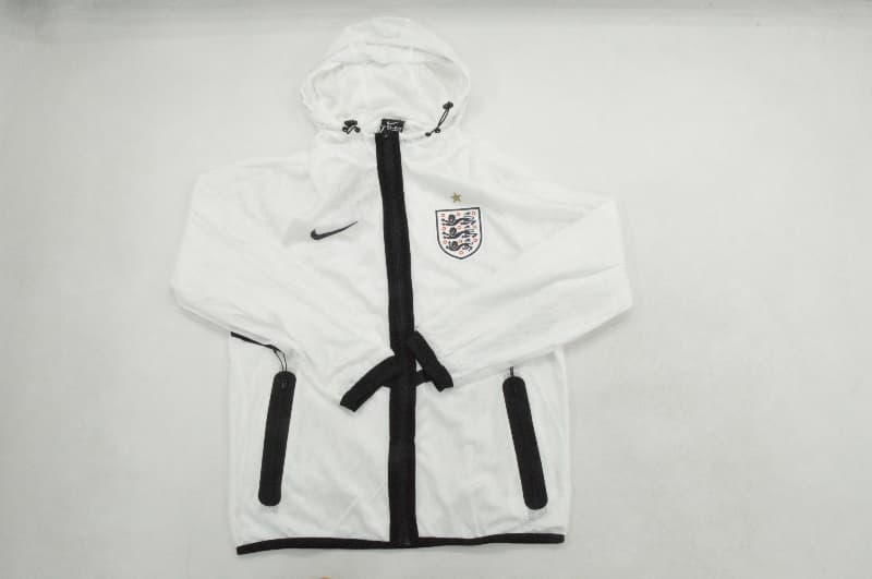 AAA(Thailand) England 2026 White Soccer Windbreaker