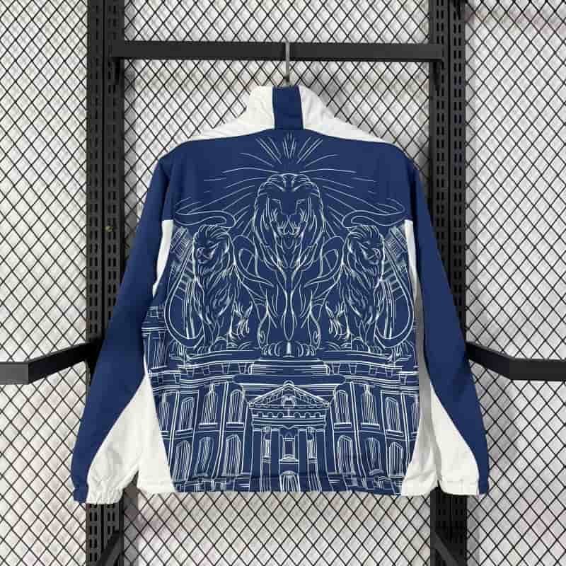 AAA(Thailand) England 2026 White Blue Soccer Windbreaker