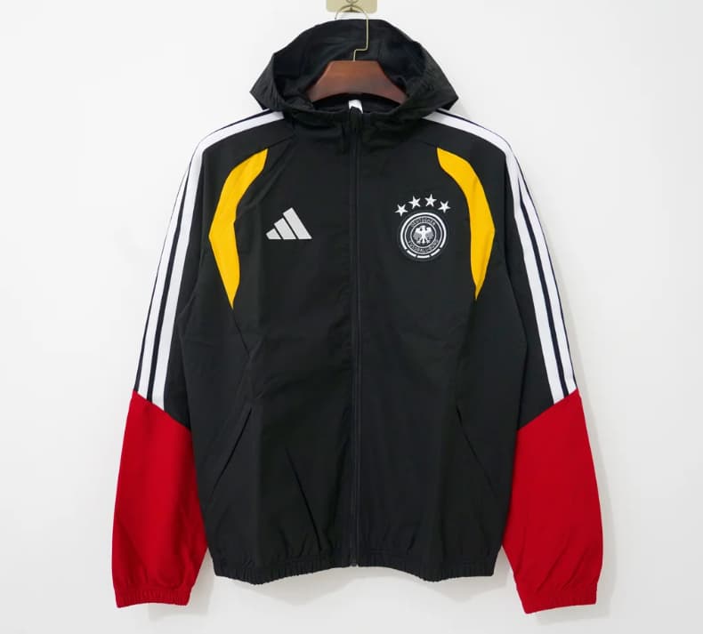 AAA(Thailand) Germany 2026 Black Soccer Windbreaker 02
